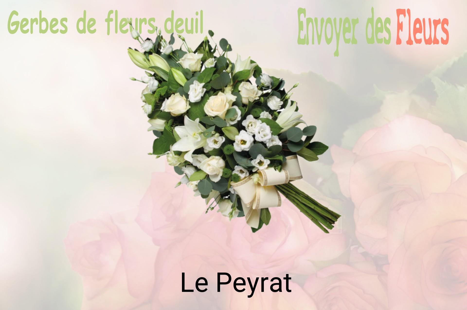 Gerbe de fleurs de deuil livrée à Le Peyrat